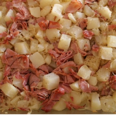 5-Ingredient Cheesy Ham Potatoes