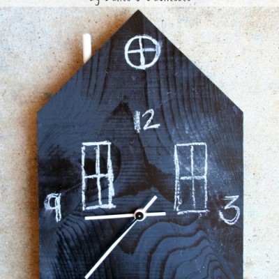 Chalkboard House Clock