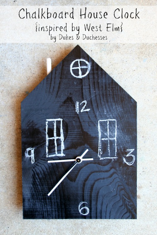 chalkboard house clock