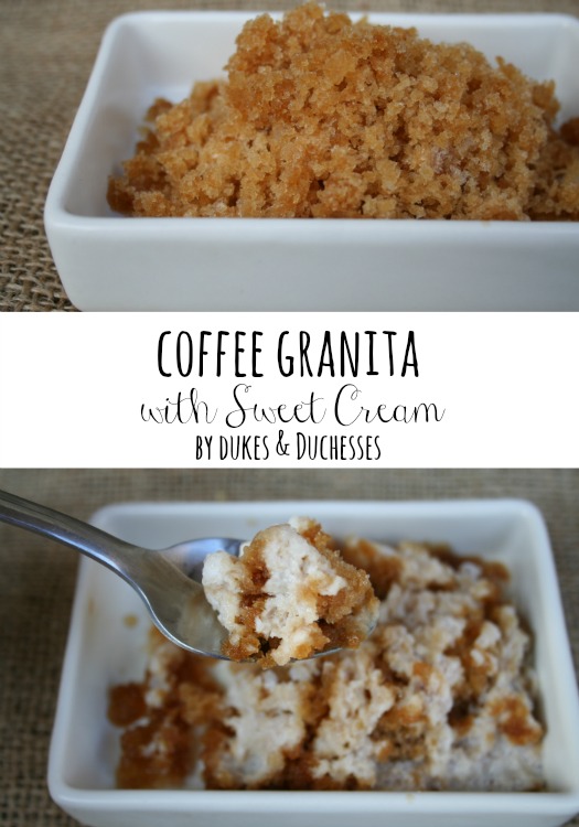 coffee granita with sweet cream