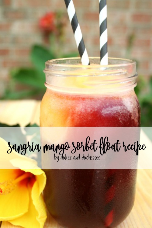 sangria mango sorbet float recipe