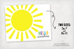 Hello Sunshine Printable {a Guest Post} - Dukes and Duchesses