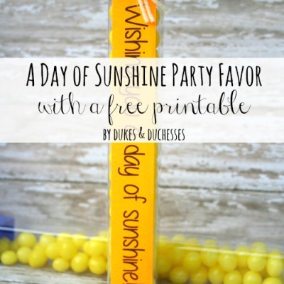 A Day of Sunshine Party Favor {with a Printable}