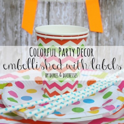Colorful Party Decor Embellished with Labels