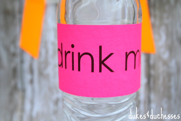 drink me labels for water bottles
