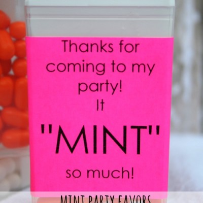 Mint Party Favors {with a Free Printable}