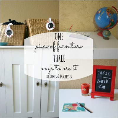 One Piece of Furniture :: Three Ways to Use It