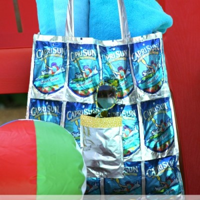 DIY Upcycled Capri Sun Tote Bag