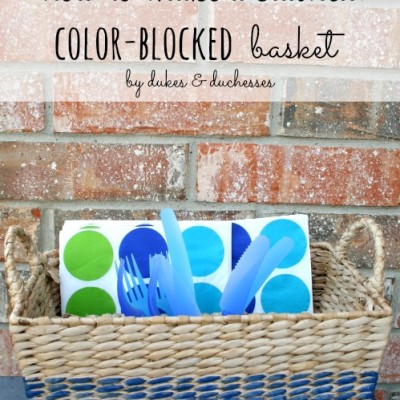 How to Make a Stained Color-Blocked Basket