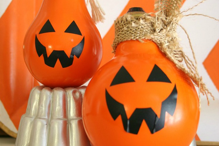 repurposed pumpkin lightbulbs