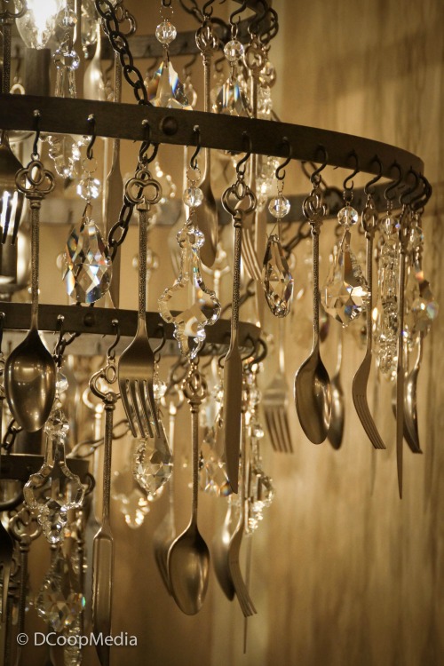 silverware chandelier