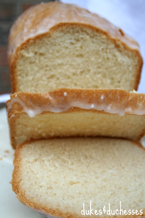 eggnog bread with glaze