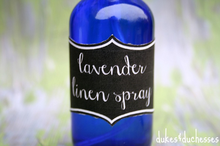 label for lavender linen spray gift idea