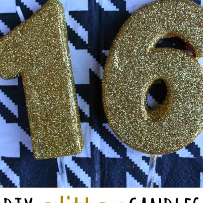 DIY Glitter Candles