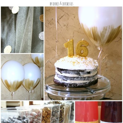 A Silver and Gold Sweet Sixteen Party
