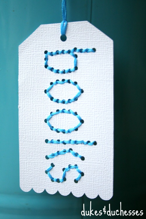 chain stitched tag