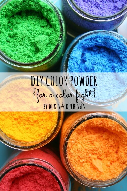 DIY color powder for a color fight