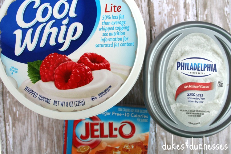 ingredients for creamy fruit dip