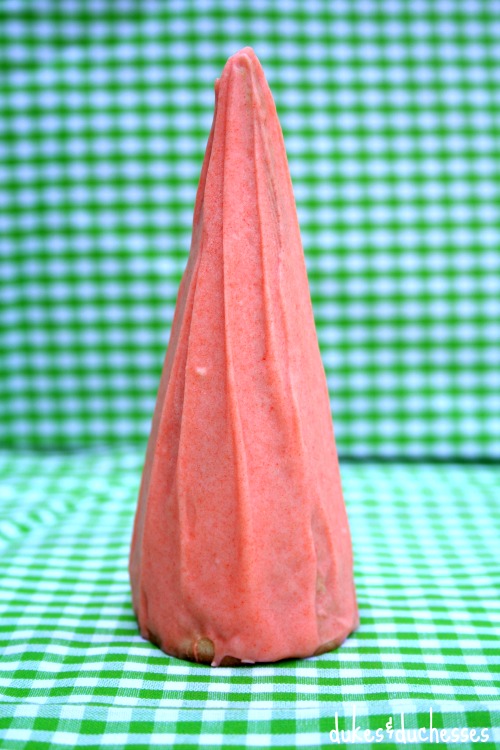 orange candy melt covered cone
