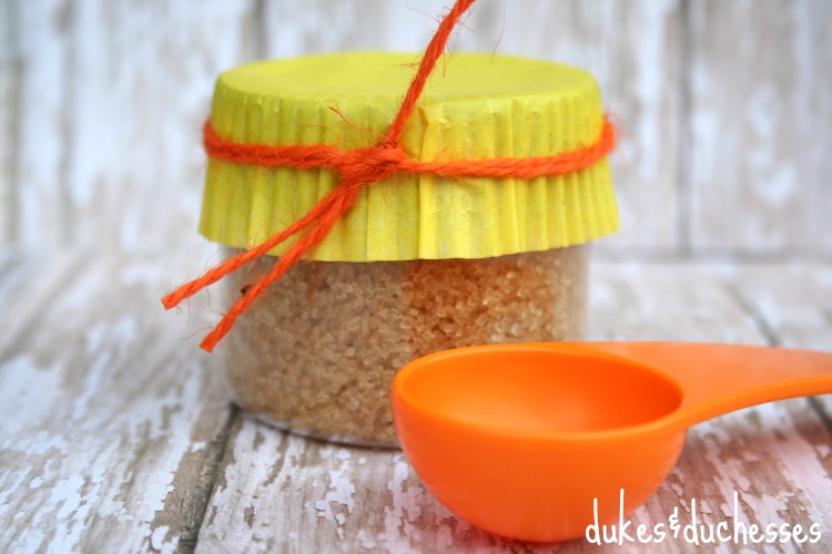 orange infused sugar made with essential oils