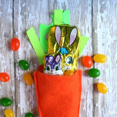 Stitched Carrot Easter Party Favor