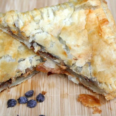 Chocolate Chip Peanut Butter Puff Pastry Turnover