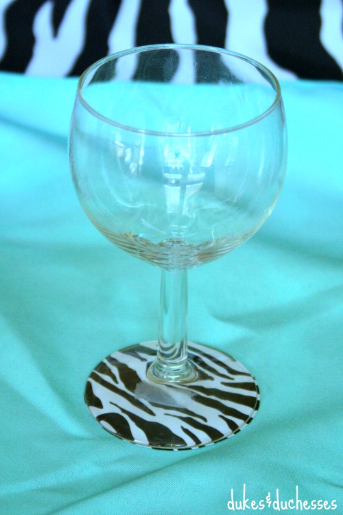 embellished wine glasses