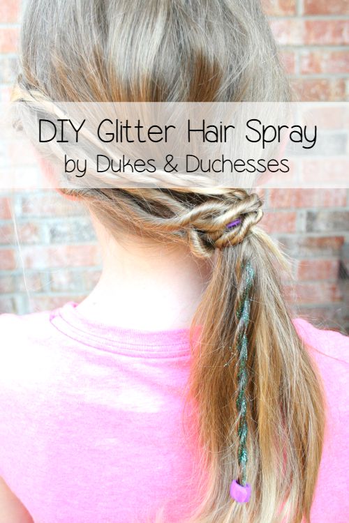 DIY glitter spray for hair