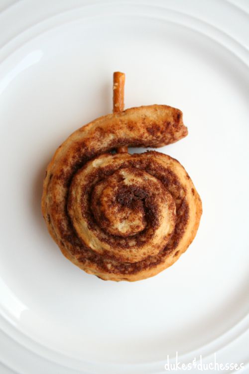 cinnamon roll with pretzel
