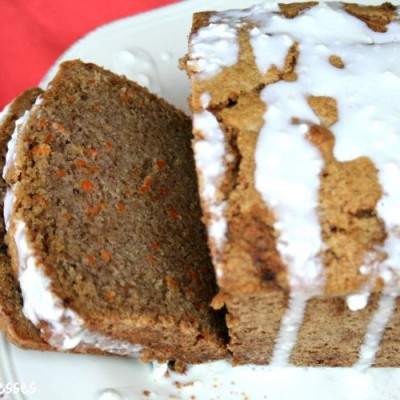 Carrot Quick Bread {with Cream Cheese Glaze}