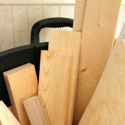 Altered Trash Can Lumber Bin