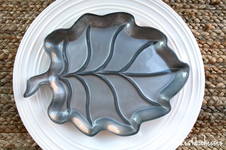 silver leaf plate