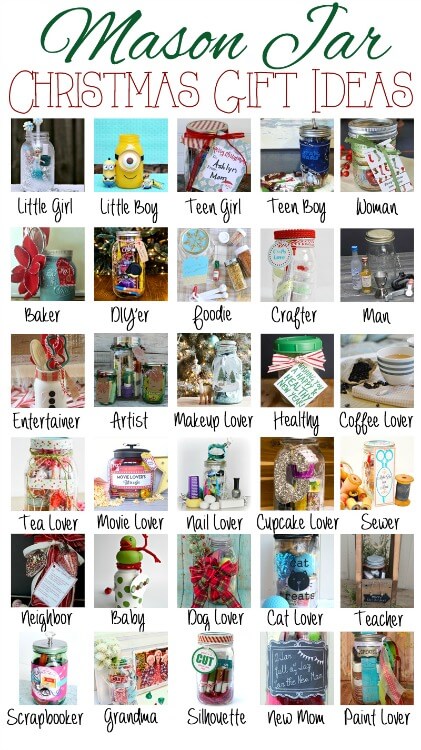 Mason Jar Christmas Gift Ideas over 30 ideas for everyone on your list