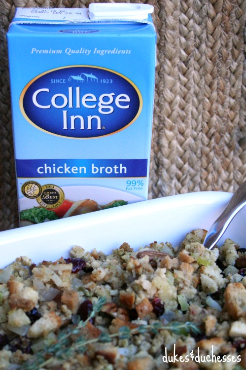 apple cranberry stuffing with college inn chicken broth