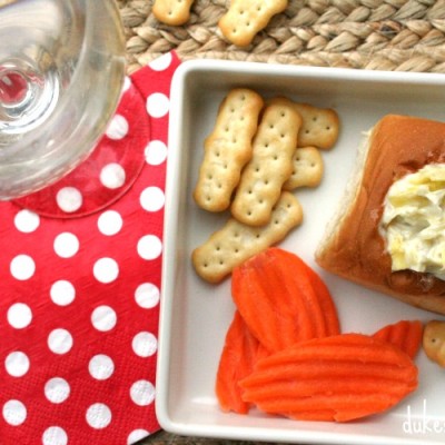 Artichoke Hearts of Palm Dip in Individual Bread Bowls