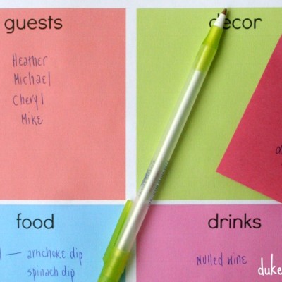 Party Planning Printable and Tips