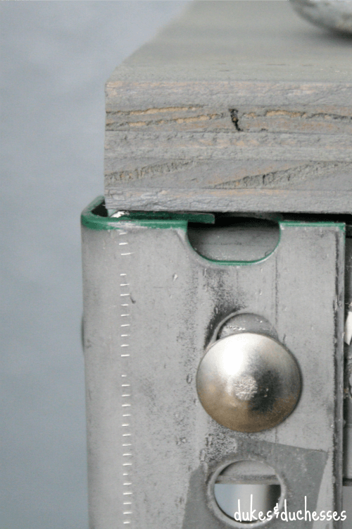 carriage bolts on bedside table
