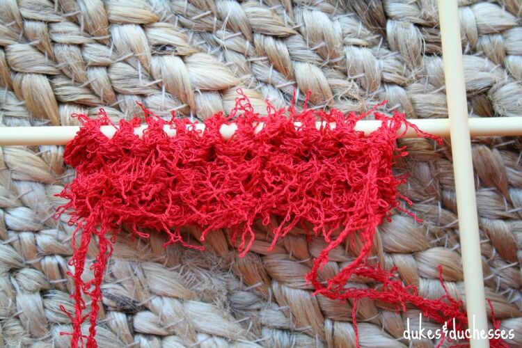 how to knit a dish scrubby
