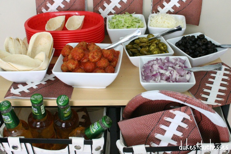 snack station for football game