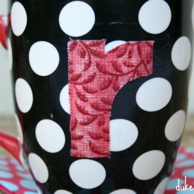How to Make a Fabric Monogrammed Mug