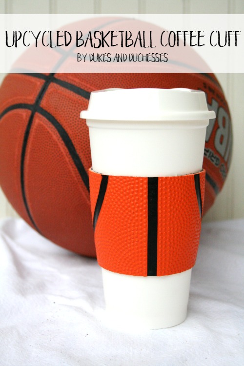 upcycled basketball coffee cuff