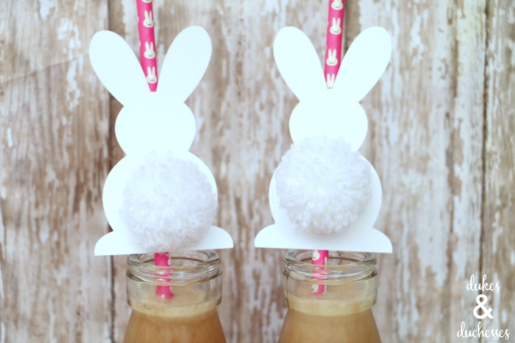 bunny straw toppers for easter