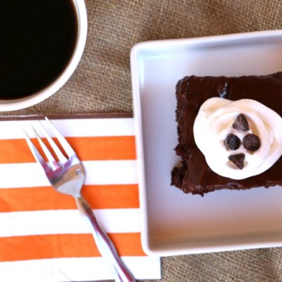 Chocolate Espresso Poke Cake