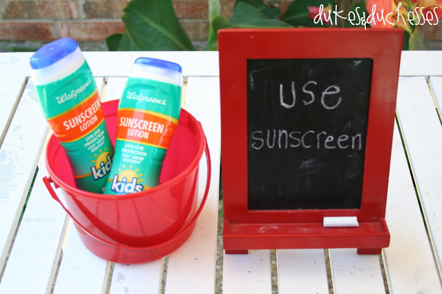 sunscreen for a pool party