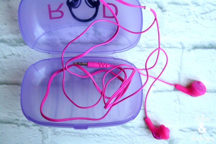 upcycled earbud container