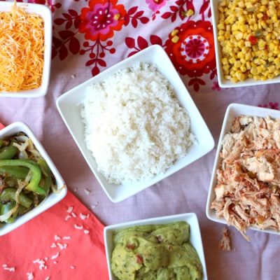 Crockpot Chicken Burrito Bowls