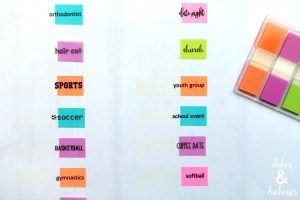 Printable Post It Notes and Tabs for a Planner