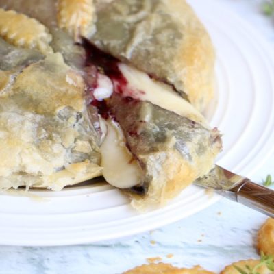 Blueberry Thyme Baked Brie