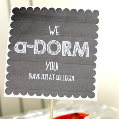 Dorm Care Package with Printable