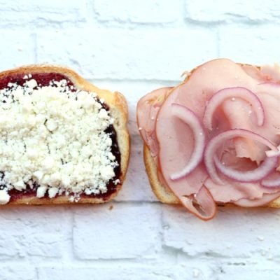 Gourmet Grilled Cheese with Goat Cheese and Blueberry Preserves
